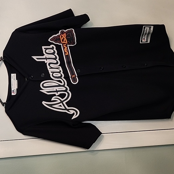 Authentic Atlanta Braves Jersey Men's small stitched lettering - Picture 1 of 7